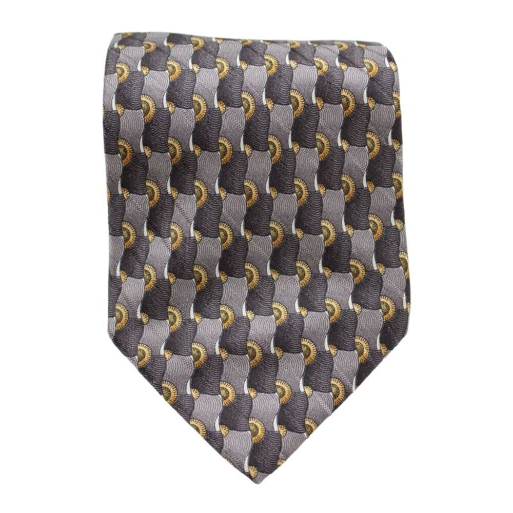 Valentino Garavani Mens Silk Printed Neck Tie Grayish Brown